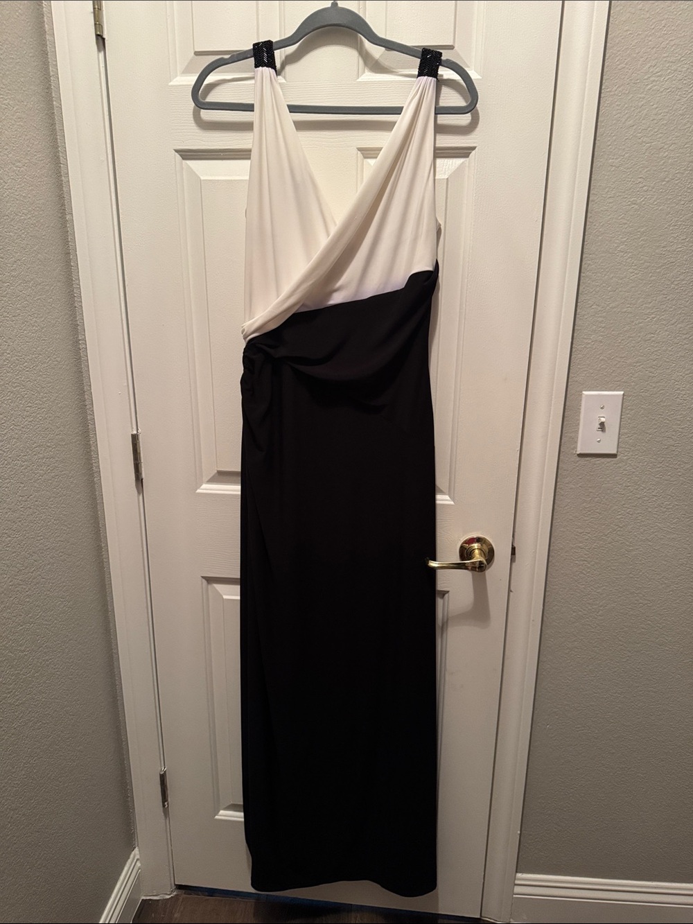 Lauren Ralph Lauren Two-Tone Black and White Evening Gown